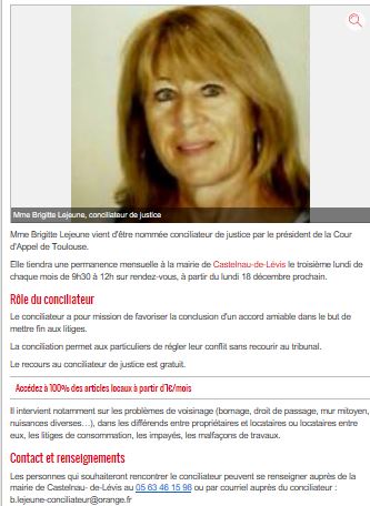 Dépêche du Midi Tarn Un conciliateur de justice à la mairie PDF