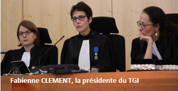 Quimper Fabienne CLEMENT présidente du TGI 23 janvioer